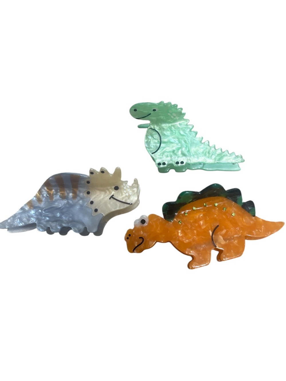 Urban Outfitters Set of 3 Dinosaur Hair Clips